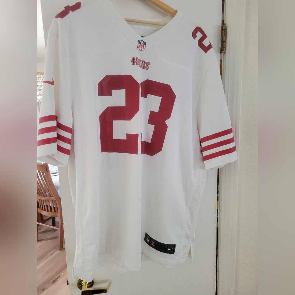 49ers Christian McCaffrey AUTHENTIC AWAY JERSEY